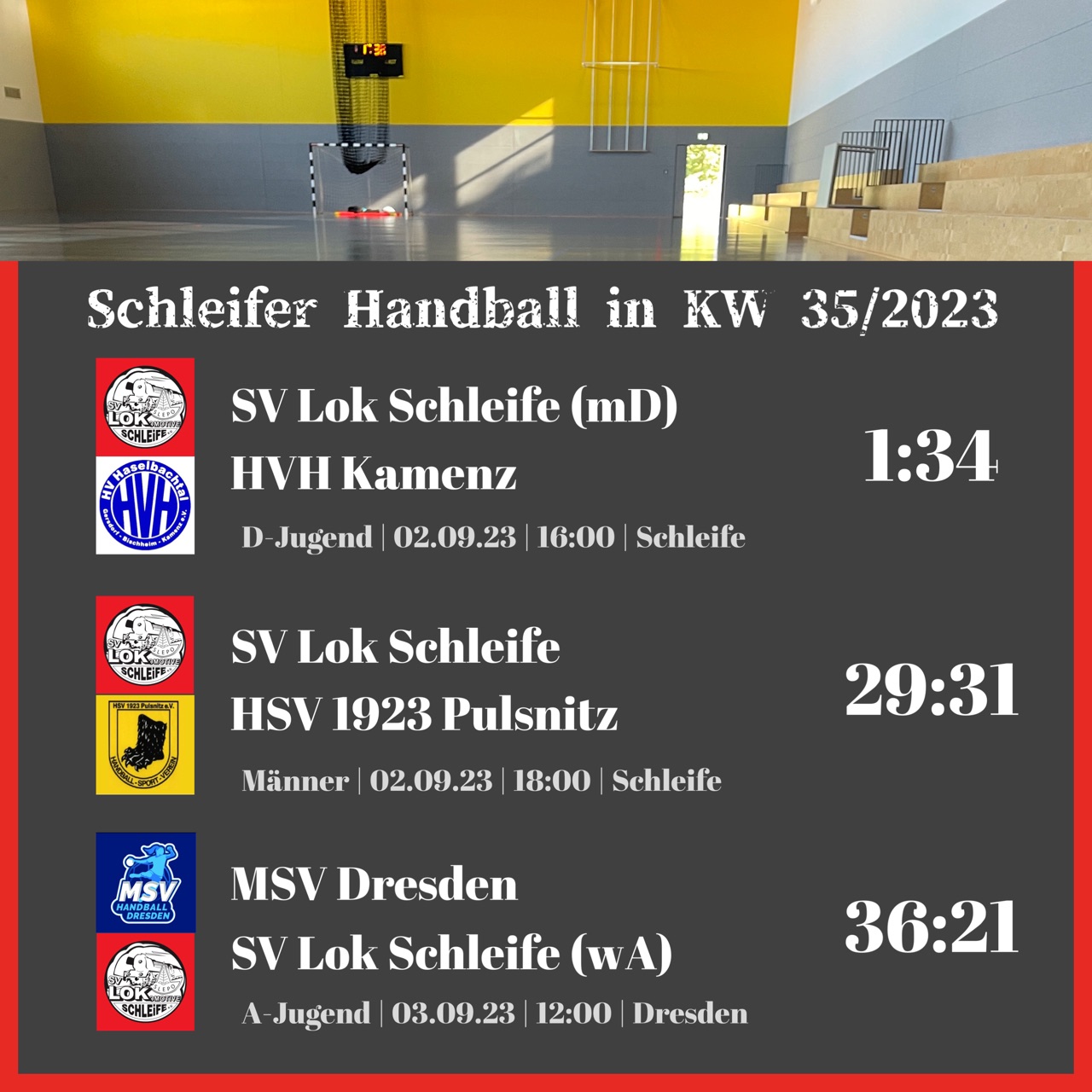 Erfolgloses Wochenende für die Schleifer Handballer